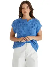 [Sass] Zadie Vest in Blue Marle