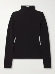 [Skin] Skin - Stretch Organic Pima Cotton-jersey Top - Black - large large Black