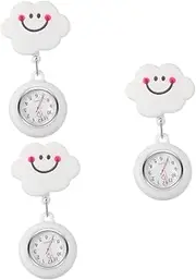 [WOFASHPURET] Pocket Watch Nurse Fob Watch Stretchable Fob Watch Portative Carer Nurses Fob Watch Clasp Nurse Watch Second De Watches for Women Hanging Nurse Watch White