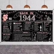 DARUNAXY 81st Birthday Rose Gold Party Decoration Back in 1944 Banner for Wom...