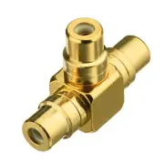 Bingfu 10-Pack RCA Female Tee Type Splitter Phono Audio Video Adapter Connector