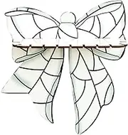 Floating Shelves, Wooden Storage Organizer, 11.02x12.01 inches Decorative Bow Shelf, Modern Rustic Design, Easy Mount Installation, Bathroom Living Room Bedroom Wall Decoration
