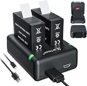Artman 360 Ace Pro Replacement Battery 1800mAh and USB LED Charger Kit Compatible with Insta360 Ace Pro Insta360 Ace Camera Including Battery Box with SD Card Storage (2-Pack)
