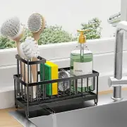 Sponge Holder for Kitchen Sink, Sink Caddy with High Brush Holder, Kitchen Si...