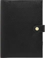 kikki.K Refillable A5 Leather Notebook, Black, Black, 1 (10907109)