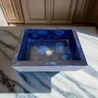 20"x15" Blue Agate Stone Bathroom Sink Unique Agate Wash Basin Vanity Top Vessel