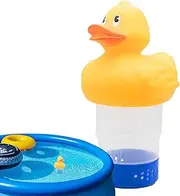 Pool Tablet Floater,Adjustable Floating Chlorine Dispenser | Large Capacity Holder, Duck Shape Container for Large and Small Spa, Hot Tub