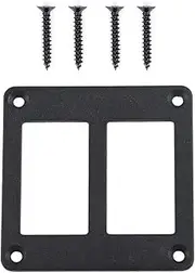 TOUISEDGI 2 Way Black Aluminum Car Trailer Boat Rocker Switch Panel Holder for All Vehicles