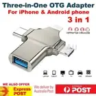 3in1 OTG Adapter Type C Micro USB 8Pin to USB 3.0 Data Converter for iPhone iPad