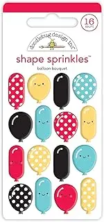 Doodlebug Sprinkles Adhesive Enamel Shapes-Balloon Bouquet