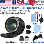 7artisans 25mm F1.8 Lens for Fujifilm X Sony E Canon EF EOS M5 6 10 M4/3 Olympus