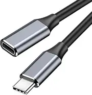 T Tersely USB C 3.2 Extension Cable 0.5m, 100W Charging Speed, 10Gbps Data Transfer, 4K 60Hz Video Type C Extender Cord, Short Male to Female Cable for Laptop Tablet Mobile Phone, and More