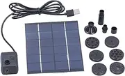 Solar Fountain Kit, 2W Solar Water Pump, Water Fountain Solar, Floating Solar Powered Solar Fountain Pump for Outdoor Landscape Pond Decor