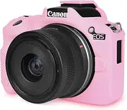 Rieibi EOSR50 EOS R50 Case, Soft Silicone Protective Case for Canon EOS R50 EOSR50 Vlogging Camera, Lightweight EOS R50 Camera Case Grip Cover Body Skin - Pink