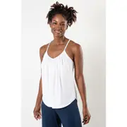JJwinks Slumber Party Built-In Shelf Adjustable Lounge & Sleep Pajama Tank Top in White at Nordstrom, Size Small