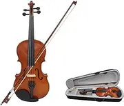 [SSJJTT] Violin Artistic Maple Solid Wood Violins With Travel Case, Bow, Rosin Accessories for Kids, Adults Beginners(4/4)