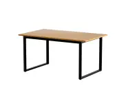 150CM Rectangular Wooden Dining Table 6 Seater Industrial Pine Black