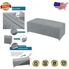 Luxurious Light Gray Ottoman Slipcover - Easy Care Stylish Protector for Stools