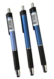Wellspring 2 in 1 Slim Long Click Ink Stylus Ballpoint Pen For Tablets & Phones