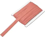 uxcell Double Fold Bias Tape for Sewing 5/8 Inch x 6 Yards Satin Pre-fold Continuous Binding Tape for Seaming Quilting Hemming Binding DIY Crafts, Light Red