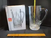 RCR Royal Crystal Rock FIRE Clear Glass Water Pitcher Jug 40 Oz Italy NIB