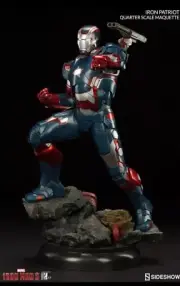 SIDESHOW MARVEL IRON MAN 3 IRON PATRIOT 1/4 SCALE MAQUETTE STATUE NEW U.S.