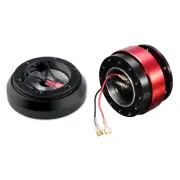 Red Snap Off Steering Wheel Quick Release Kit + Boss Hub Adapter for Mazda (for: Mazda)