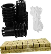 CAXUSD Hydroponic Planting Basket Set Hanging Basket Watering Device 12 Net Pots for Indoor Hydroponics