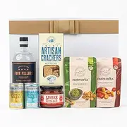 Four Pillars Rare Dry Gin Discovery Gift Hamper | Aussie Gift Set Ideas For Mothers Day, Christmas, Birthday Celebrations - Includes Four Pillars Rare Dry Gin 700 ml, Tonic Water, Salsa, Macadamias and Sea Salt