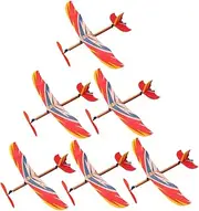 JUMPLAWN 6Pcs DIY Airplane Glider for Educational Flying Model Planes Enhances Hand Eye Coordination Present for Creative Play