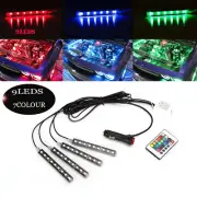 RGB Lights 7color LED Ambient Style Lighting Kit Car Interior Decoration 4pcs