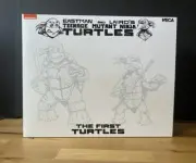 SDCC Exclusive TMNT NECA 40th 2 PACK Eastman Laird 1st Sketch Turtles