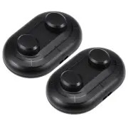 Inline Foot Pedal Push Lamp Switch,2Buttons Light Foot Control ON-Off Black 2PC