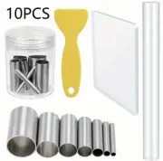 10pc Pottery Tool Set DIY Clay Sculpting Modeling Kit Molds Roller Scraper Press