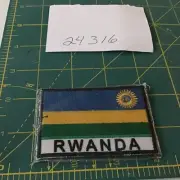 RWANDA SHIELD FLAG EMBROIDERED PATCH sew on