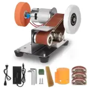 3-In-1 Mini Belt Sander & Bench Belt Grinder - Compact Electric Grinder for W...