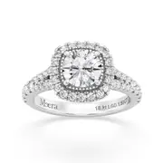 Meera Halo Ring with 1.50ct of Laboratory Grown Diamonds in 18kt White Gold
