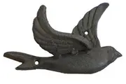 Mr Gecko Cast Iron Hand Made 1 Hook Hanger Bird Antique Rust