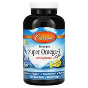 Carlson, Norwegian, Super Omega-3 Gems, 180 Soft Gels
