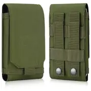 Tactical Belt Pouch Cover Case for Phones up to 6.5" with MOLLE ArmyGreen