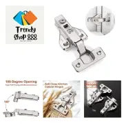 20 Pair Cabinet Door Hinges Soft Closing Full Overlay Concealed Face Frame Co...