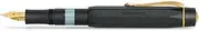 Kaweco PISTON SPORT AL Black/Gold Solo I Classic Aluminium Fountain Pen for Ink Bottles with Transparent Ink Window in Nostalgic Box I Exclusive Piston Filler 13 cm I Nib: M (Medium)