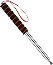Handheld Flagpole, Flagpole Hardware Durable 2.5m Stainless Steel Telescopic Flagpolewith Anti-Slip Grip for Tour Guides and Pointer