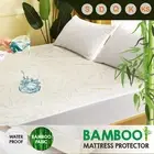 Natural Bamboo Mattress Protector Waterproof Topper Cover King Queen Single Bed