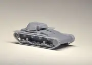 3D printed 1/72 Spanish Verdeja No.1 tank test experimental tank model kit