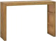 Rustic Console Table, Small Entryway Table, Hall Table, Accent Table, Side Table for Hallway Bedroom Living Room Foyer, 110 x 35 x 75 cm, Solid Teak Wood