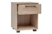 Nova 1-Drawer Bedside NightStand End Lamp Side Table - Light Sonoma Oak