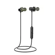 Wireless Bluetooth Headset Dual Dynamic Earphones Neckband Headphones IPX5 Waterproof BT4.1 Black