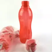 Set of 2 Tupperware Eco Water Bottle Medium 25oz FlipTop Cap Lid Pink SparkleNEW