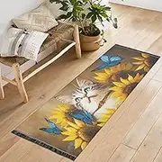 QGBYMX Scottish Fold Cat Cute Washable Runner Rug 2’ x 6’ Non Slip Kitchen Runner Rug for Hallways Entryway Patio Living Room Floor Carpet Runner- Soft Thin Mat for Family Pet